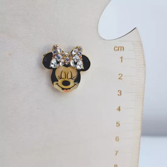 Disney x BaubleBar Minnie Stud Earrings w Rhinestone Bow NIP