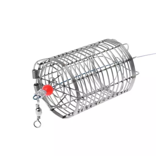 Fish Shrimp Feeder Stainless Steel Basket Shrimp Feeding Tool with Hook