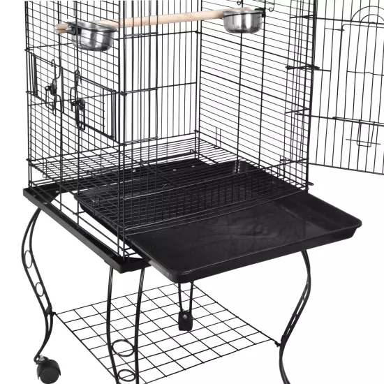 Multiple Sizes Rolling Bird Cage for Small Parrot Cockatiel Parakeet Cage Play