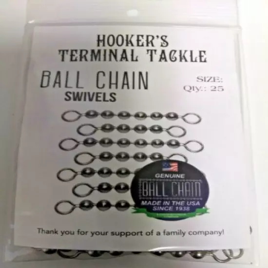 #10 SS Bead Chain Swivel 6 Ball 100lb Pack lot of 25 50 100 1000 Fishing Swivels