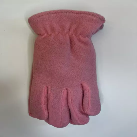 Winter Wear Ladies Pink Warm Fleece Gloves Winter Accessory