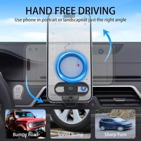 For Magsafe Car Mount, Phone Holders for Your Car, [Strongest Magnets][Unlimited