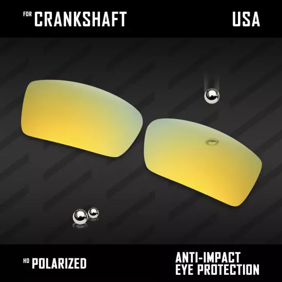 Anti Scratch Polarized Replacement Lenses for-Oakley Crankshaft OO9239 Options