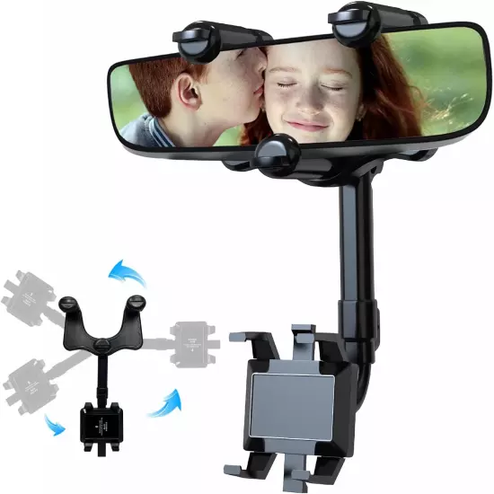 Rear View Mirror Phone Holder for Your Car Phone Holders Multifunctional 360 Rot