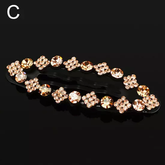 Women Girls Bling Crystal Hairpins Rhinestone Hair Clip Pins Barrettes Headwear