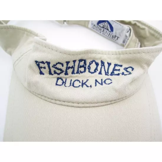 Fishbones Duck NC North Carolina Adjustable Sun Visor Hat