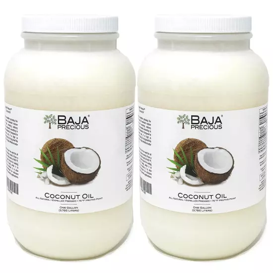 Baja Precious All Natural Expeller Pressed Coconut Oil , 1 Gallon