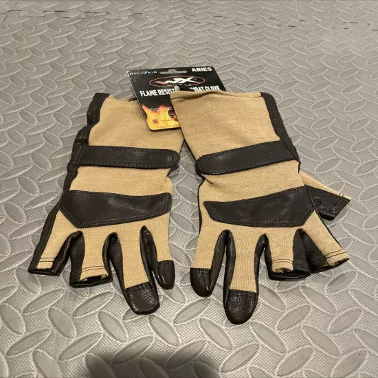 Wiley X Aries Foliage Brown NAVAIR Flight Gloves Medium Flyer Pilot G311ME