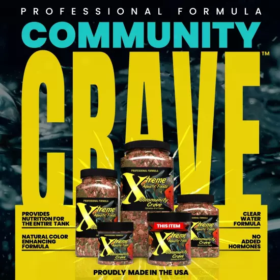 Xtreme Community Crave Flake - Krill & Spirulina Blend for Vibrant Colors, Im...