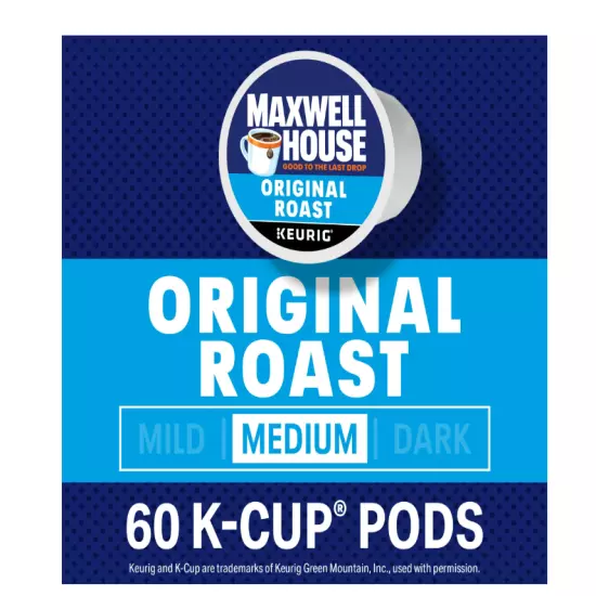 Maxwell House Original Roast Medium Roast K-Cup® Coffee Pods, 60 ct Box