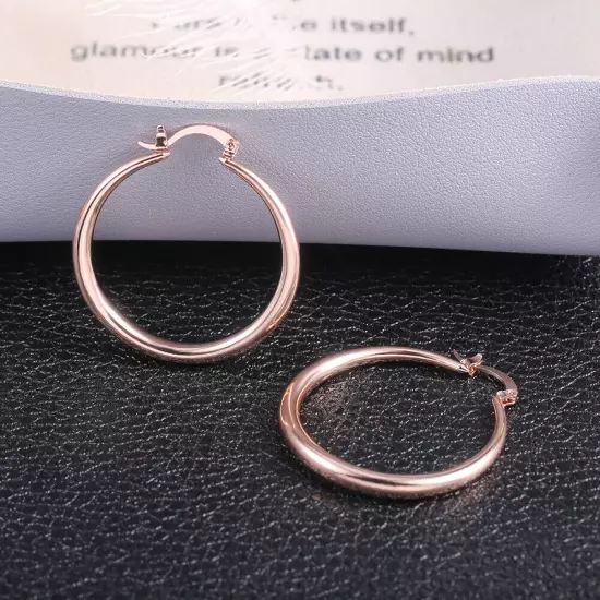 Anniversary Women Jewelry Creative 925 Silver,Gold,Rose Gold Hoop Earring