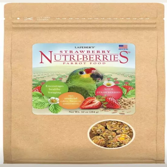 Lafeber LIMITED EDITION Strawberry Nutri-Berries Bird Treat Med/Large Birds 10oz