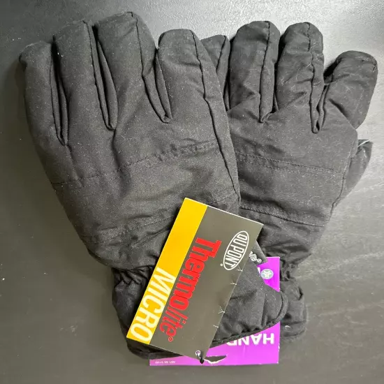 Vintage NEW Mens Insulated DuPont Winter Gloves Target Large Wrist Mint Cond.