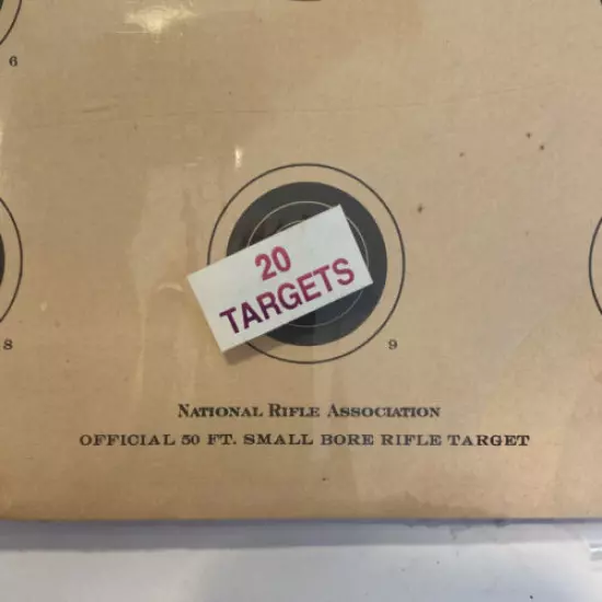 NRA Official 50-FT Small Bore Rifle Targets 20 Pack A17 Hoppe’s , Free Shipping