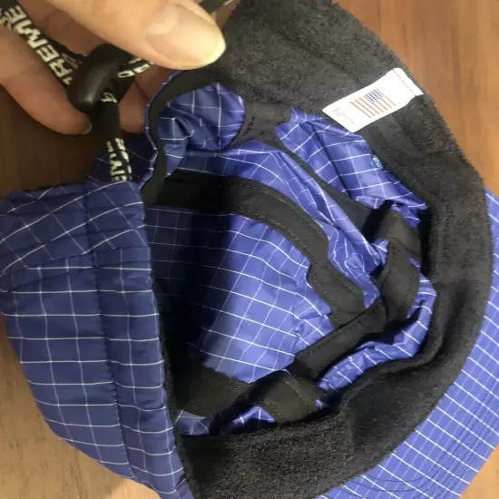 Supreme Blue / Navy Nylon Ripstop Checkered Camp Cap