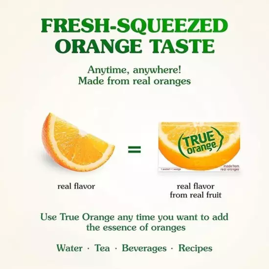 TRUE ORANGE Water Enhancer Bulk Dispenser Pack 100 Count Pack of 1 Zero Calorie