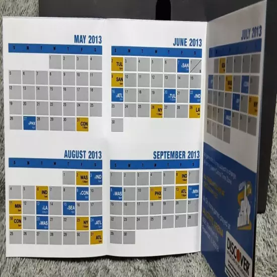 2013 Chicago Sky Womens Pro Basketball Schedule foldout