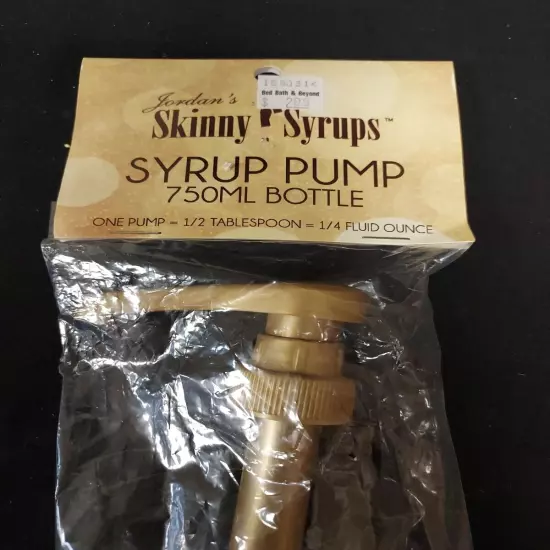 NEW JORDANS SKINNY SYRUPS SYRUP PUMP DISPENSER FOR 750 ML BOTTLE SKINNYMIXES 