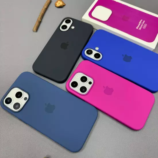 Silicone Case With MagSafe For iPhone 16 Pro Max /16 Pro / 16 Plus+Screen Glass