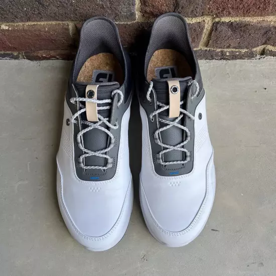 FootJoy Stratos Golf Shoes Men’s Size 9 M White Leather Spikeless EUC