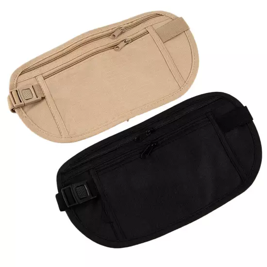 Invisible Travel Waist Packs Pouch for Passport Money Belt Bag Hidden Wal-lq_