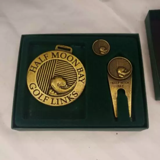 New Miller Golf HALF MOON BAY GOLF LINKS 3-Pc. Accessory Set. New