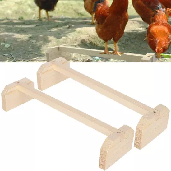 TOPINCN 2Pcs Chicken Perch Bird Wood Stand Natural Wooden Chicken Perch Chick...