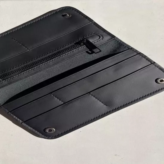 Black Leather Travel Wallet Made In Ukraine