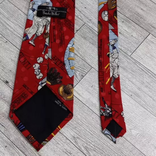 Nicole Miller 1992 Men's Collectible Baseball Game Necktie 58" 100% Silk 