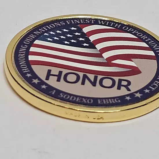 Sodexo Honor Challenge Coin Military Honoring Nations Finest Large Heavy EBRG