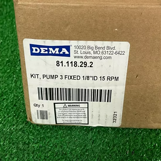 Dema 81.118.29.2 Pump With Motor, 3 Roller Fixed, 1/8" ID, 15 RPM, 81-118-29-2