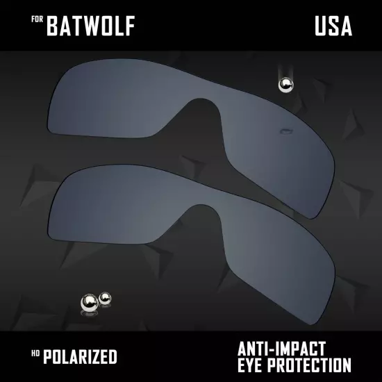 Anti Scratch Polarized Replacement Lenses for-Oakley Batwolf OO9101 Options