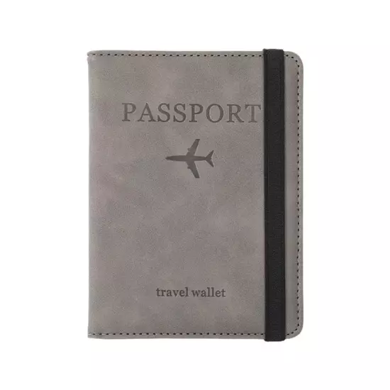 Passport Holder Protector Cover Wallet PU Leather Travel Wallet Block