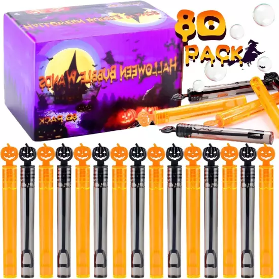 80 Pack Halloween Bubble Wands,Mini Wands for Party... 