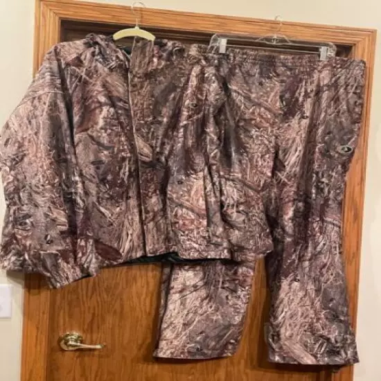 Russell Outdoors Mossy Oak Duck Blind Hunting Fishing Jacket XL & Pants L 2 pc