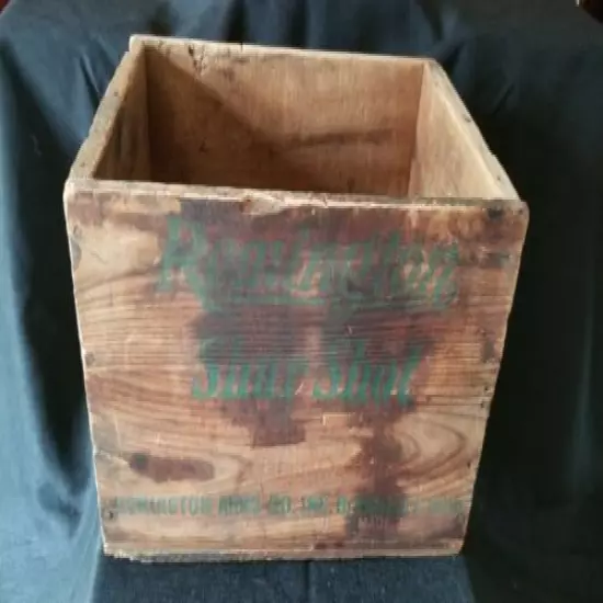 Vintage Remington Shur Shot Kleanbore Wood Ammo Crate Box ARMS CO. USA