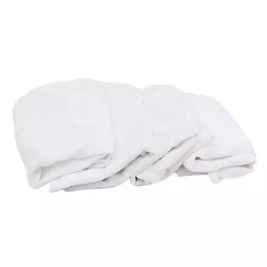 Premium White Knit T-Shirt 100% Cotton Cleaning Rags 10 lbs. Compressed Box