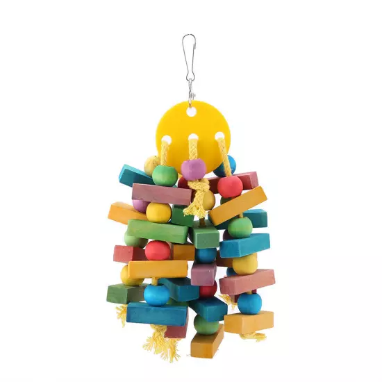 Parrot Toy Bird Toys Hanging Wooden Toy Parrot Swing Suitable for Parrots and