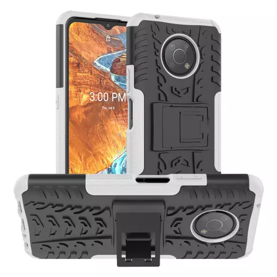 For Nokia G300 Case Rugged Shockproof Kickstand Phone Cover + Screen Protector