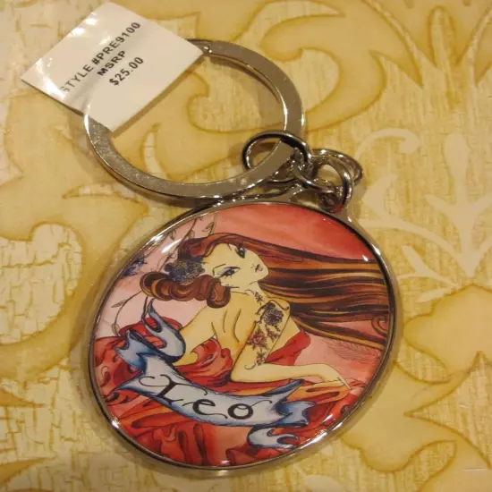 1990’s Isabella Fiore Tattoo Printed Zodiac Sign Keychain - RARE MSRP $25.00 NWT