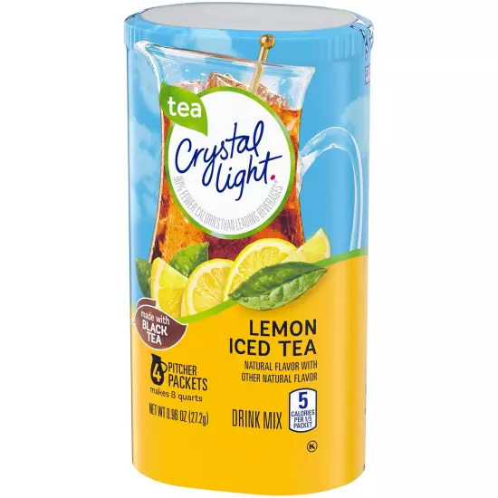 Crystal Light Lemon Iced Tea Drink Mix (16 Pitcher Packets, 4 Packs of 4)