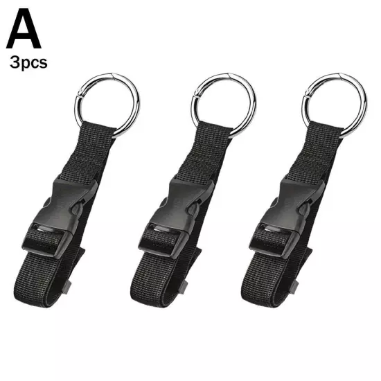 Luggage Strap Coat Holder Gripper Backpack Circle Hook Adjustable Belt Travel~