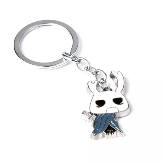 Hollow Knight Game Characters Pendant Keychain Necklace Metal Keyring Xmas Gift