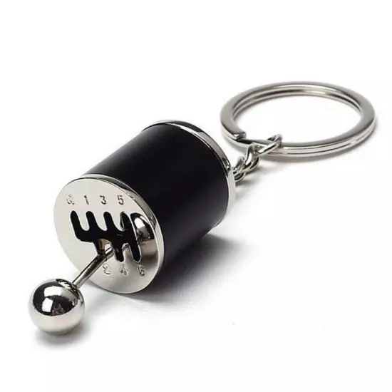 Creative Race Car Stalls Head Keychains Six-Speed Manual Shift Gear Keychain