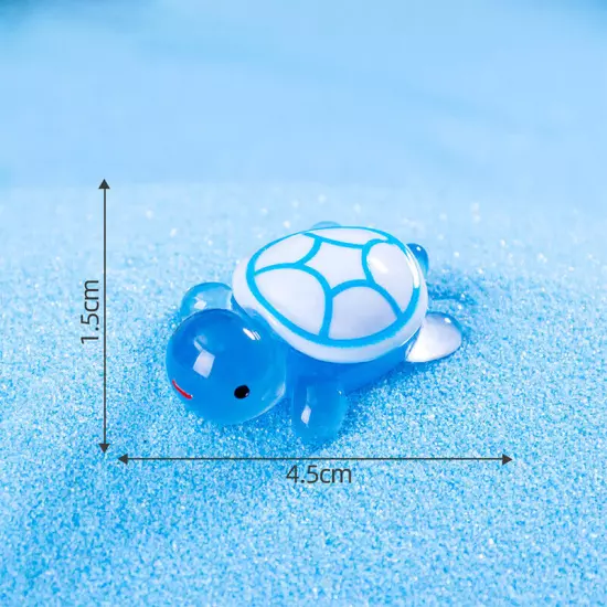 Cartoon Resin Luminous Turtle Ornament Cartoon Aquarium Fish Tank Miniature D Sn