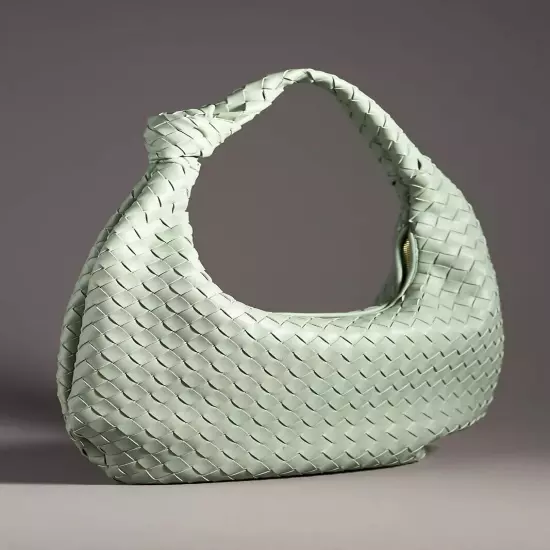 Melie Bianco Katherine Brigitte Satchel Oversized Edition Woven Knot Bag ANTHRO!