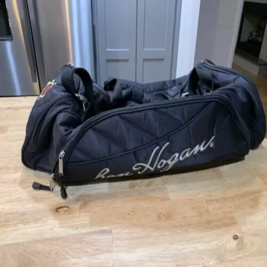 Ultra Rare Travel Bag Duffle Ben Hogan Luggage Black Vintage Excellent