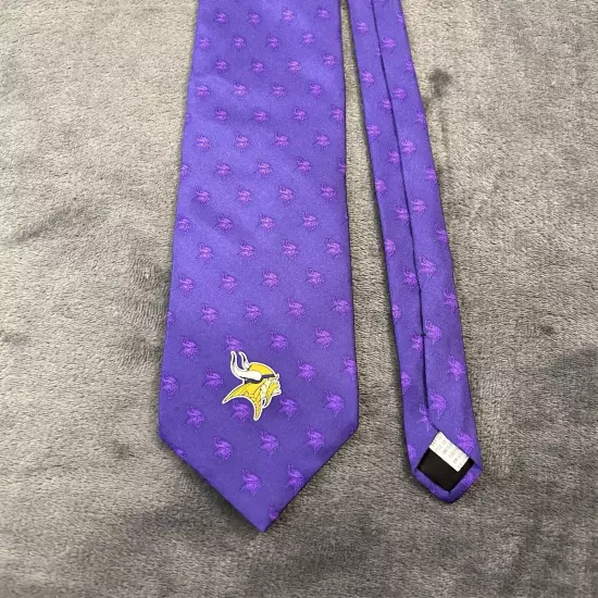 Minnesota Vikings Necktie Mens Purple Geometric 56” Formal Work NFL Ralph Marlin