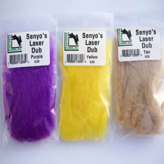 SENYO's Laser Dubbing Hareline USA 24 Colors Selection superdubbing for "Heads"