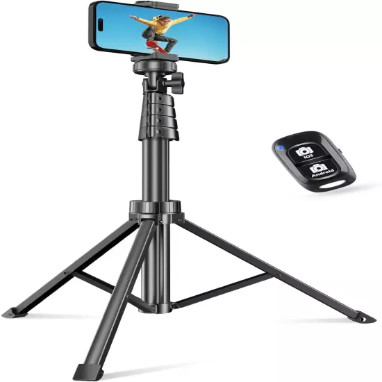 SENSYNE 62" Phone Tripod & Selfie Stick, Extendable Cell Phone Tripod Stand with